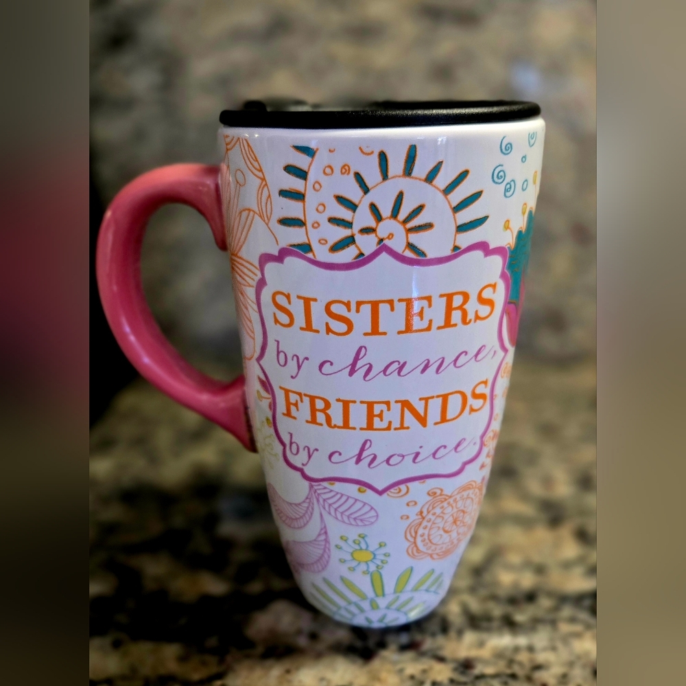 Sister Latte Travel Mug with Lid 18oz